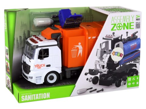 Śmieciarka Sorter Segregacja Zestaw DIY Śrubokręt Dźwięk LEAN Toys Śmieciarka Sorter Segregacja Zestaw DIY Śrubokręt Dźwięk LEAN Toys