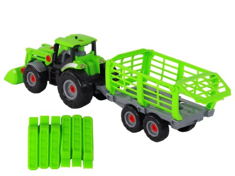 Traktor Ciągnik Do Skręcenia DIY Z Naczepą Maszyna Rolnicza Wkrętak LEAN Toys Traktor Ciągnik Do Skręcenia DIY Z Naczepą Maszyna Rolnicza Wkrętak LEAN Toys