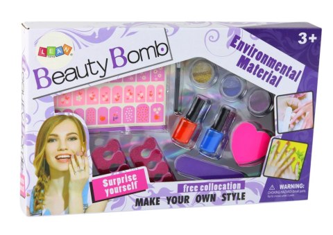 Zestaw Do Malowania Paznokci Naklejki Beauty Bomb XXL LEAN Toys Zestaw Do Malowania Paznokci Naklejki Beauty Bomb XXL LEAN Toys