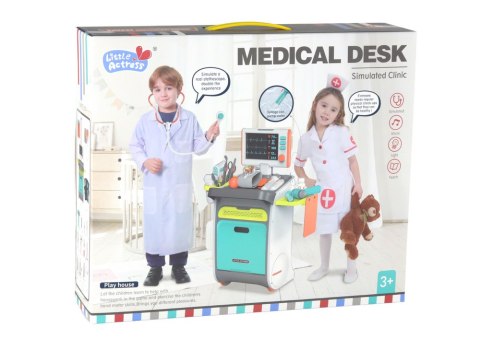 Zestaw Małego Doktora Wózek Lekarski RTG EKG Akcesoria LEAN Toys Zestaw Małego Doktora Wózek Lekarski RTG EKG Akcesoria LEAN Toys