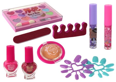 Zestaw Piękności Do Makijażu i Paznokci w Różowej Walizce LEAN Toys Zestaw Piękności Do Makijażu i Paznokci w Różowej Walizce LEAN Toys