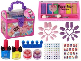Zestaw Piękności Kuferek Różowy DIY Makijaż Paznokcie Akcesoria LEAN Toys