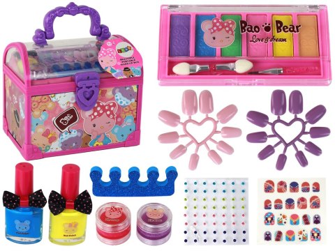 Zestaw Piękności Kuferek Różowy DIY Makijaż Paznokcie Akcesoria LEAN Toys Zestaw Piękności Kuferek Różowy DIY Makijaż Paznokcie Akcesoria LEAN Toys