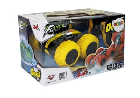 Amfibia Dwustronna Zdalnie Sterowana Żółta 1:24 LEAN Toys Amfibia Dwustronna Zdalnie Sterowana Żółta 1:24 LEAN Toys
