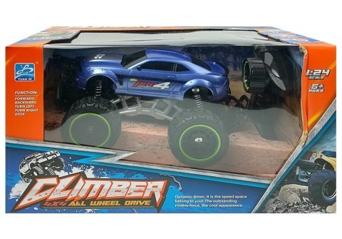 Auto Zdalnie Sterowane R/C 6.5 km/h Wysokie Koła Niebieskie LEAN Toys Auto Zdalnie Sterowane R/C 6.5 km/h Wysokie Koła Niebieskie LEAN Toys