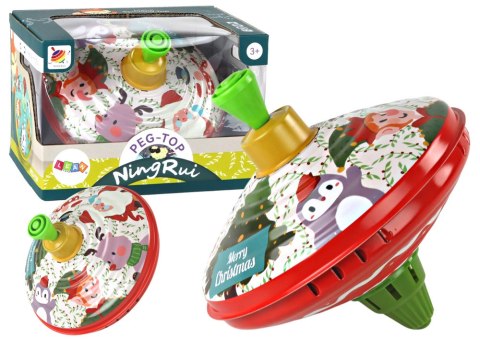Bączek Metalowy Wirujący Święty Mikołaj Zabawka Tradycyjny LEAN Toys Bączek Metalowy Wirujący Święty Mikołaj Zabawka Tradycyjny LEAN Toys
