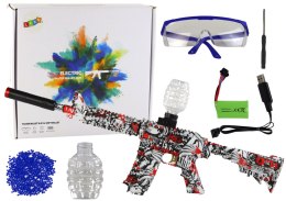 Elektryczny Karabin Na Kulki Wodne Okulary Czerwone Grafiti LEAN Toys