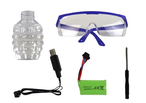 Elektryczny Karabin Na Kulki Wodne Okulary Czerwone Grafiti LEAN Toys Elektryczny Karabin Na Kulki Wodne Okulary Czerwone Grafiti LEAN Toys