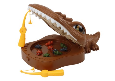 Gra Łowienie Krokodyli Magnetyczna Krokodyl Brązowy LEAN Toys Gra Łowienie Krokodyli Magnetyczna Krokodyl Brązowy LEAN Toys