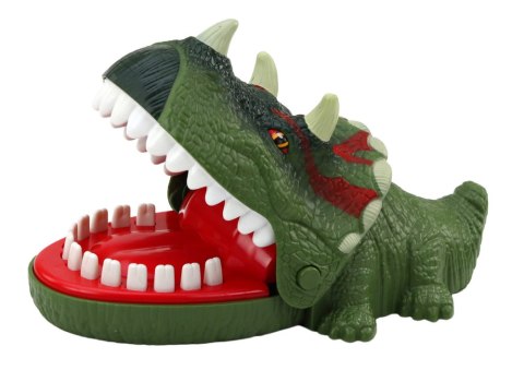 Gra Zręcznościowa Gryzący Dinozaur Triceratops Zielony Światła Dźwięki LEAN Toys Gra Zręcznościowa Gryzący Dinozaur Triceratops Zielony Światła Dźwięki LEAN Toys