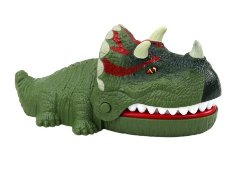 Gra Zręcznościowa Gryzący Dinozaur Triceratops Zielony Światła Dźwięki LEAN Toys Gra Zręcznościowa Gryzący Dinozaur Triceratops Zielony Światła Dźwięki LEAN Toys