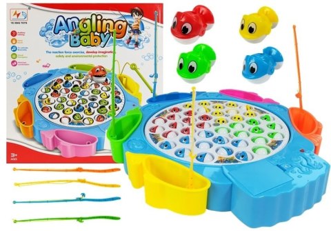 Gra Zręcznościowa Łowienie Rybek 4 Wędki Niebieska LEAN Toys Gra Zręcznościowa Łowienie Rybek 4 Wędki Niebieska LEAN Toys