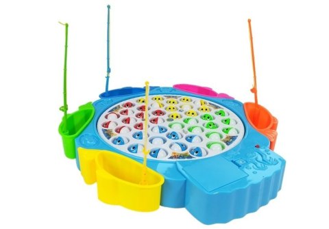 Gra Zręcznościowa Łowienie Rybek 4 Wędki Niebieska LEAN Toys Gra Zręcznościowa Łowienie Rybek 4 Wędki Niebieska LEAN Toys