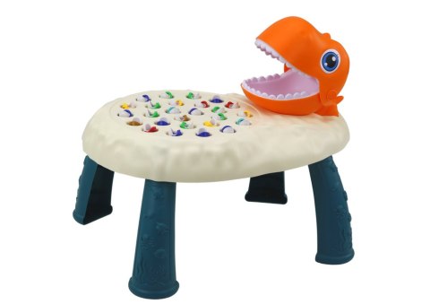 Gra Zręcznościowa Łowienie Rybek Stolik Dinozaur Pomarańczowy LEAN Toys Gra Zręcznościowa Łowienie Rybek Stolik Dinozaur Pomarańczowy LEAN Toys