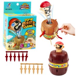 Gra Zręcznościowa Rodzinna Wyskakujący Pirat Beczka Miecze LEAN TOYS