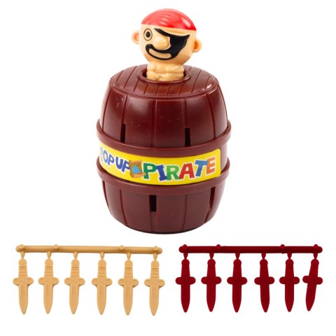 Gra Zręcznościowa Rodzinna Wyskakujący Pirat Beczka Miecze LEAN TOYS Gra Zręcznościowa Rodzinna Wyskakujący Pirat Beczka Miecze LEAN TOYS