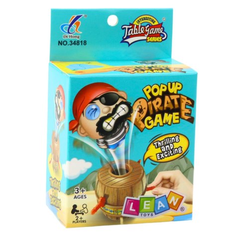 Gra Zręcznościowa Rodzinna Wyskakujący Pirat Beczka Miecze LEAN TOYS Gra Zręcznościowa Rodzinna Wyskakujący Pirat Beczka Miecze LEAN TOYS