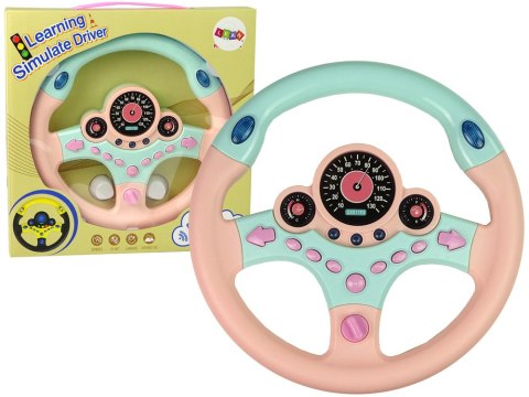 Interaktywna Kierownica Różowa Symulator Jazdy Dźwięki Światła LEAN Toys Interaktywna Kierownica Różowa Symulator Jazdy Dźwięki Światła LEAN Toys