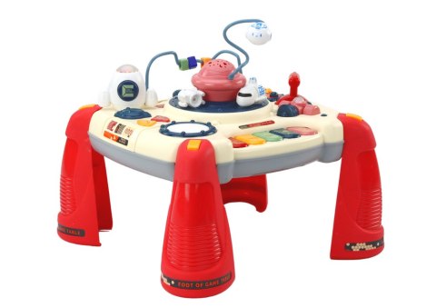 Interaktywny Stoliczek Edukacyjny Panel Dziecięcy Pianinko Kosmos Czerwony LEAN Toys Interaktywny Stoliczek Edukacyjny Panel Dziecięcy Pianinko Kosmos Czerwony LEAN Toys