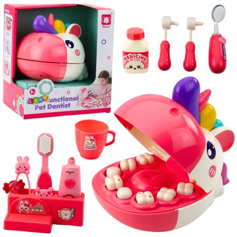 Jednorożec Dentysta Zestaw Edukacyjny Lekarz Stomatolog Różowy LEAN Toys Jednorożec Dentysta Zestaw Edukacyjny Lekarz Stomatolog Różowy LEAN Toys