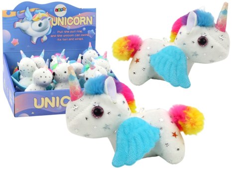 Jednorożec Konik Pluszowy Naciągany Skaczący Biały LEAN Toys Jednorożec Konik Pluszowy Naciągany Skaczący Biały LEAN Toys