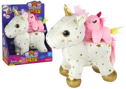 Jednorożec Pluszak Usypiacz Kołysanka Biały W Gwiazdki Zestaw LEAN Toys Jednorożec Pluszak Usypiacz Kołysanka Biały W Gwiazdki Zestaw LEAN Toys