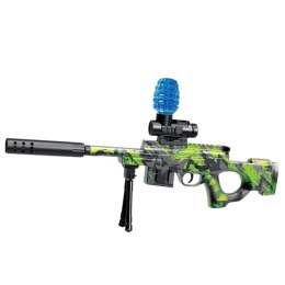 Karabin AWM Na Kulki Wodne Hydrożelowe Zielony Okulary 61cm LEAN Toys