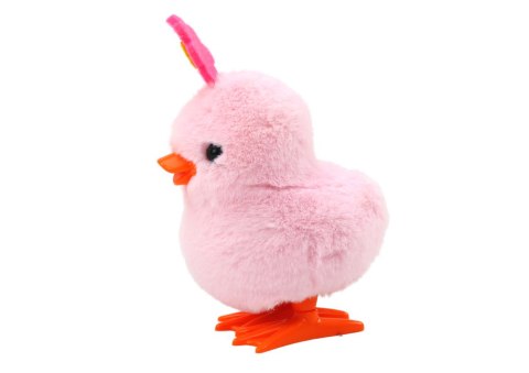Kurczak Różowy Skaczący Kura Kurka Nakręcany Z Kwiatuszkiem LEAN TOYS Kurczak Różowy Skaczący Kura Kurka Nakręcany Z Kwiatuszkiem LEAN TOYS