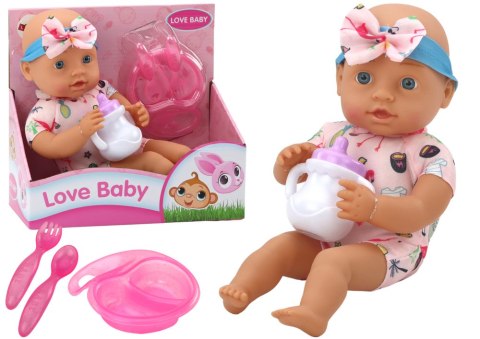 Lalka Bobas Ubranko z Flamingami Opaska Akcesoria Do Karmienia LEAN Toys Lalka Bobas Ubranko z Flamingami Opaska Akcesoria Do Karmienia LEAN Toys