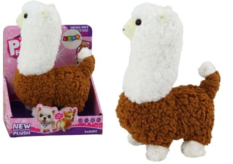 Lama Interaktywne Zwierzątko Alpaka Brązowa Chodzi Gra 23 cm LEAN Toys Lama Interaktywne Zwierzątko Alpaka Brązowa Chodzi Gra 23 cm LEAN Toys