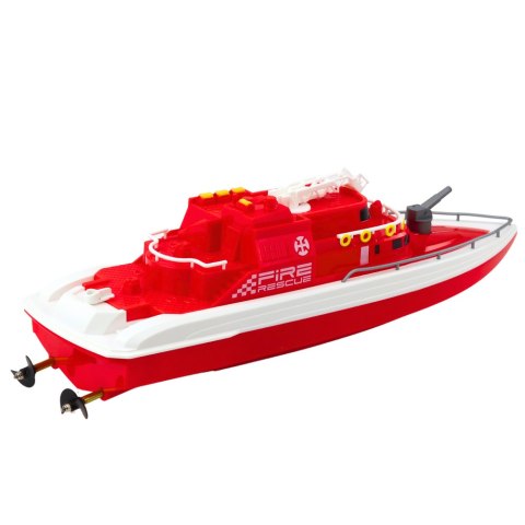 Łódź Motorówka Zdalnie Sterowana RC 1:28 Ratunkowa Czerwona LEAN Toys Łódź Motorówka Zdalnie Sterowana RC 1:28 Ratunkowa Czerwona LEAN Toys