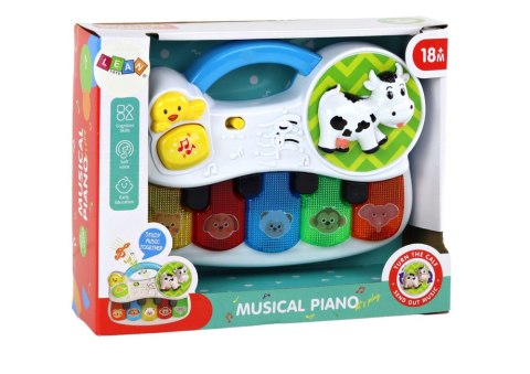 Małe Pianinko Dla Malucha Zwierzątka Światła Dźwięki LEAN Toys Małe Pianinko Dla Malucha Zwierzątka Światła Dźwięki LEAN Toys