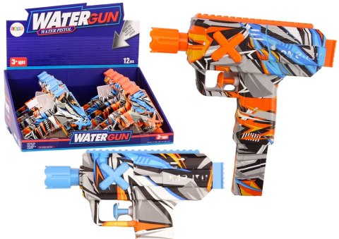 Mały Pistolet Na Wodę Grafitti Niebieski Pomarańczowy LEAN TOYS Mały Pistolet Na Wodę Grafitti Niebieski Pomarańczowy LEAN TOYS