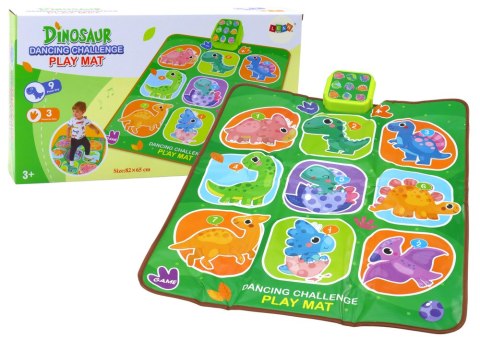 Mata Interaktywna Taneczne Wyzwanie Dinozaury 5 Trybów Zabawy LEAN Toys Mata Interaktywna Taneczne Wyzwanie Dinozaury 5 Trybów Zabawy LEAN Toys