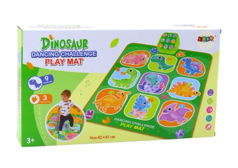 Mata Interaktywna Taneczne Wyzwanie Dinozaury 5 Trybów Zabawy LEAN Toys Mata Interaktywna Taneczne Wyzwanie Dinozaury 5 Trybów Zabawy LEAN Toys