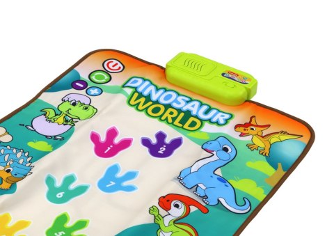 Mata Taneczna Edukacyjna Interaktywna Dinozaury Światła Dźwięki LEAN Toys Mata Taneczna Edukacyjna Interaktywna Dinozaury Światła Dźwięki LEAN Toys