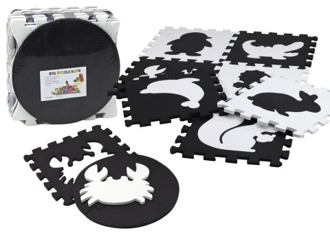 Miękkie Puzzle Mata Kontrastowa Edukacyjna Pianka EVA Czarno-Białe 19 ele. LEAN Toys Miękkie Puzzle Mata Kontrastowa Edukacyjna Pianka EVA Czarno-Białe 19 ele. LEAN Toys
