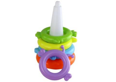Piramidka Jednorożec Układanka 8 Kółek Kolorowa 29cm x 14cm x 14cm LEAN Toys Piramidka Jednorożec Układanka 8 Kółek Kolorowa 29cm x 14cm x 14cm LEAN Toys