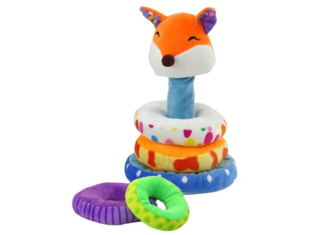 Piramidka Pluszowa Lis Maskotka Edukacyjna Kolorowa 27 cm LEAN Toys Piramidka Pluszowa Lis Maskotka Edukacyjna Kolorowa 27 cm LEAN Toys