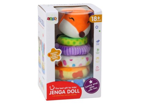 Piramidka Pluszowa Lis Maskotka Edukacyjna Kolorowa 27 cm LEAN Toys Piramidka Pluszowa Lis Maskotka Edukacyjna Kolorowa 27 cm LEAN Toys
