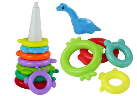 Piramidka Żyrafa Układanka 13 Kółek Kolorowa 43cm x 18cm x 18cm LEAN Toys Piramidka Żyrafa Układanka 13 Kółek Kolorowa 43cm x 18cm x 18cm LEAN Toys