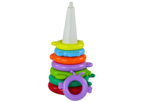 Piramidka Żyrafa Układanka 13 Kółek Kolorowa 43cm x 18cm x 18cm LEAN Toys Piramidka Żyrafa Układanka 13 Kółek Kolorowa 43cm x 18cm x 18cm LEAN Toys