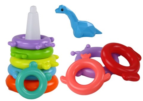 Piramidka Żyrafa Układanka 8 Kółek Kolorowa 29cm x 14cm x 14cm LEAN Toys Piramidka Żyrafa Układanka 8 Kółek Kolorowa 29cm x 14cm x 14cm LEAN Toys