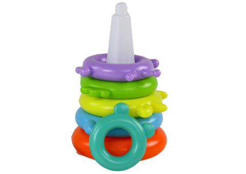 Piramidka Żyrafa Układanka 8 Kółek Kolorowa 29cm x 14cm x 14cm LEAN Toys Piramidka Żyrafa Układanka 8 Kółek Kolorowa 29cm x 14cm x 14cm LEAN Toys