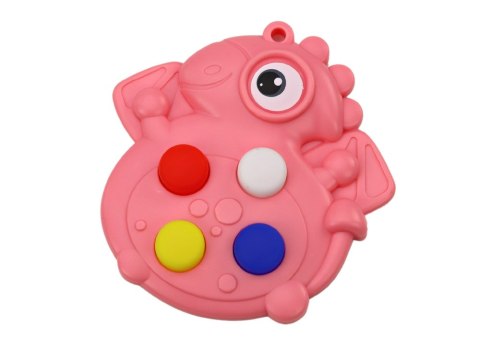 Pop It Dinozaur Antystresowy Sensoryczny Różowy Kieszonkowy LEAN TOYS Pop It Dinozaur Antystresowy Sensoryczny Różowy Kieszonkowy LEAN TOYS