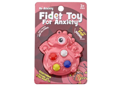 Pop It Dinozaur Antystresowy Sensoryczny Różowy Kieszonkowy LEAN TOYS Pop It Dinozaur Antystresowy Sensoryczny Różowy Kieszonkowy LEAN TOYS