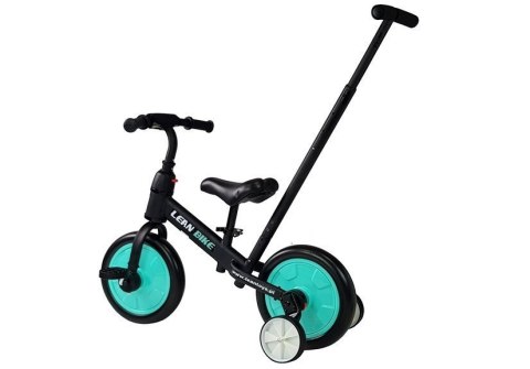 Rower Biegowy Trójkołowy Na Pedały 3w1 Czarno-Miętowy LEAN Trike Rower Biegowy Trójkołowy Na Pedały 3w1 Czarno-Miętowy LEAN Trike