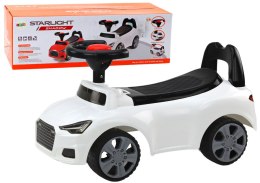 Samochód Jeździk Z Oparciem QX-3396 Klakson Schowek Biały LEAN CARS