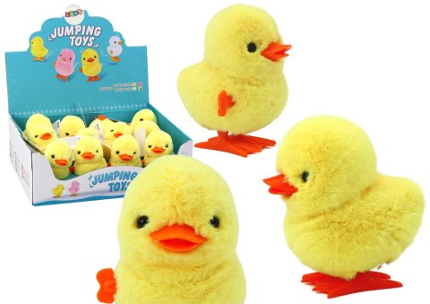 Skaczący Kurczak Nakręcany Pluszowy Zabawka Ozdoba Żółty LEAN TOYS Skaczący Kurczak Nakręcany Pluszowy Zabawka Ozdoba Żółty LEAN TOYS