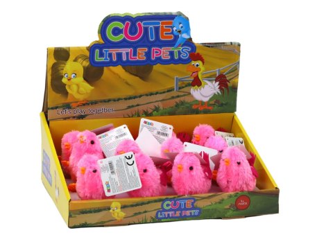 Skaczący Kurczak Zabawka Nakręcana Figurka Różowy LEAN TOYS Skaczący Kurczak Zabawka Nakręcana Figurka Różowy LEAN TOYS